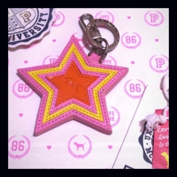 Victoria’s Secret Pink Vintage Star Keychain NWT - Picture 1 of 3